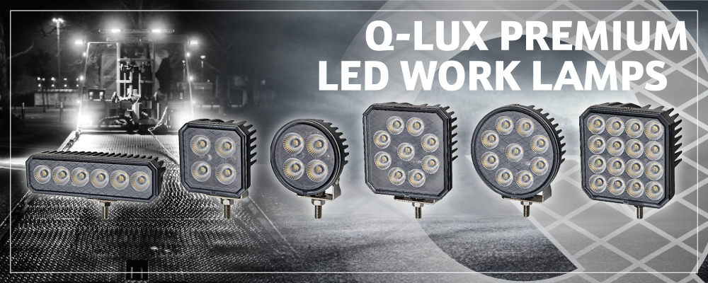 Cut through the darkness with <a href=' https://www.lapelec.co.uk/products/Q-LUX_LED_Work_Lamps'>Q-LUX</a> IP69K LED work lamp range.